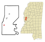 Sharkey County Mississippi Incorporated and Unincorporated areas Cary Highlighted